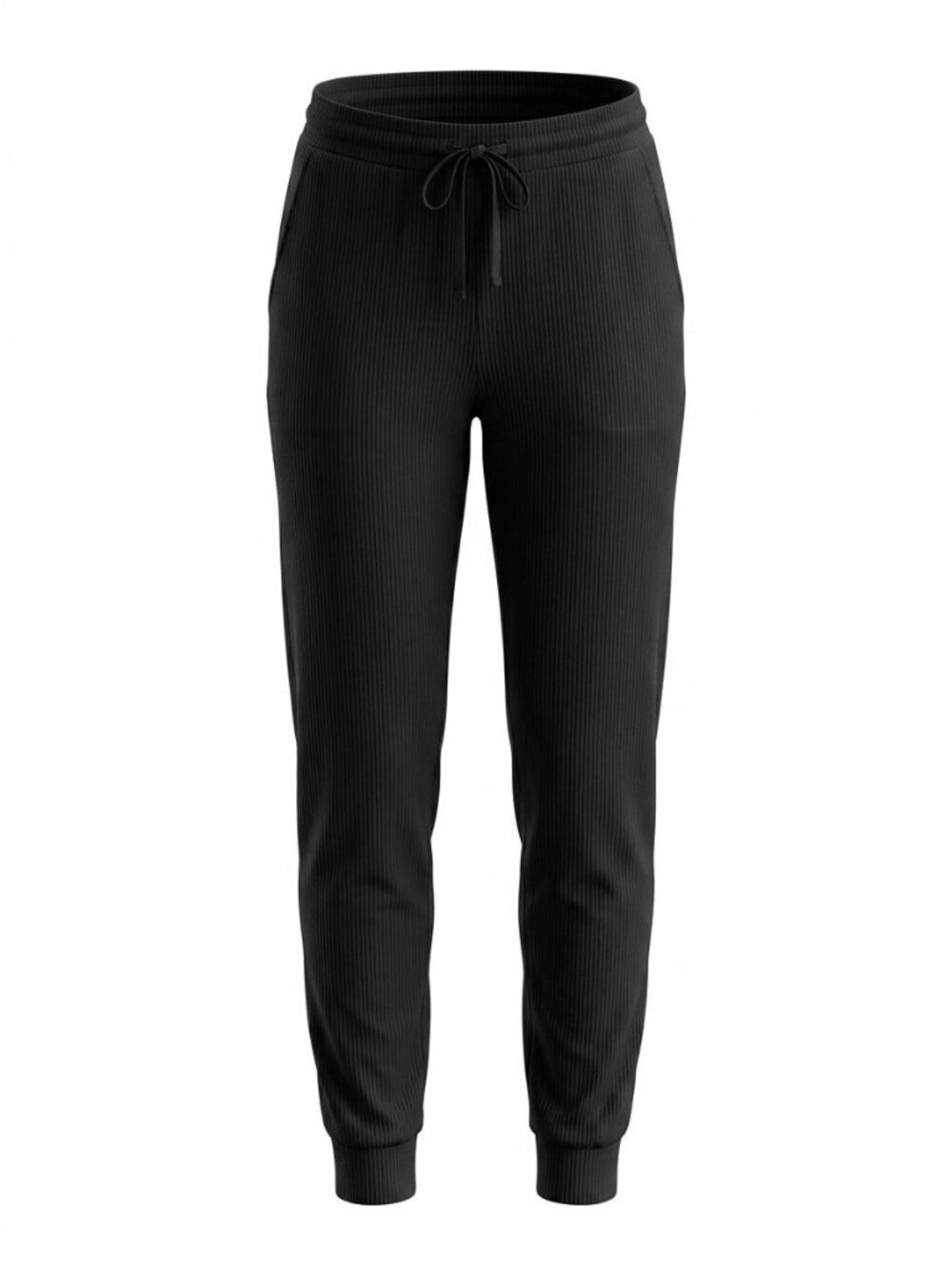 NWT GapBody Pajama Pants Sz S Black Ribbed Drawstring Jogger Lounge Sleepwear
